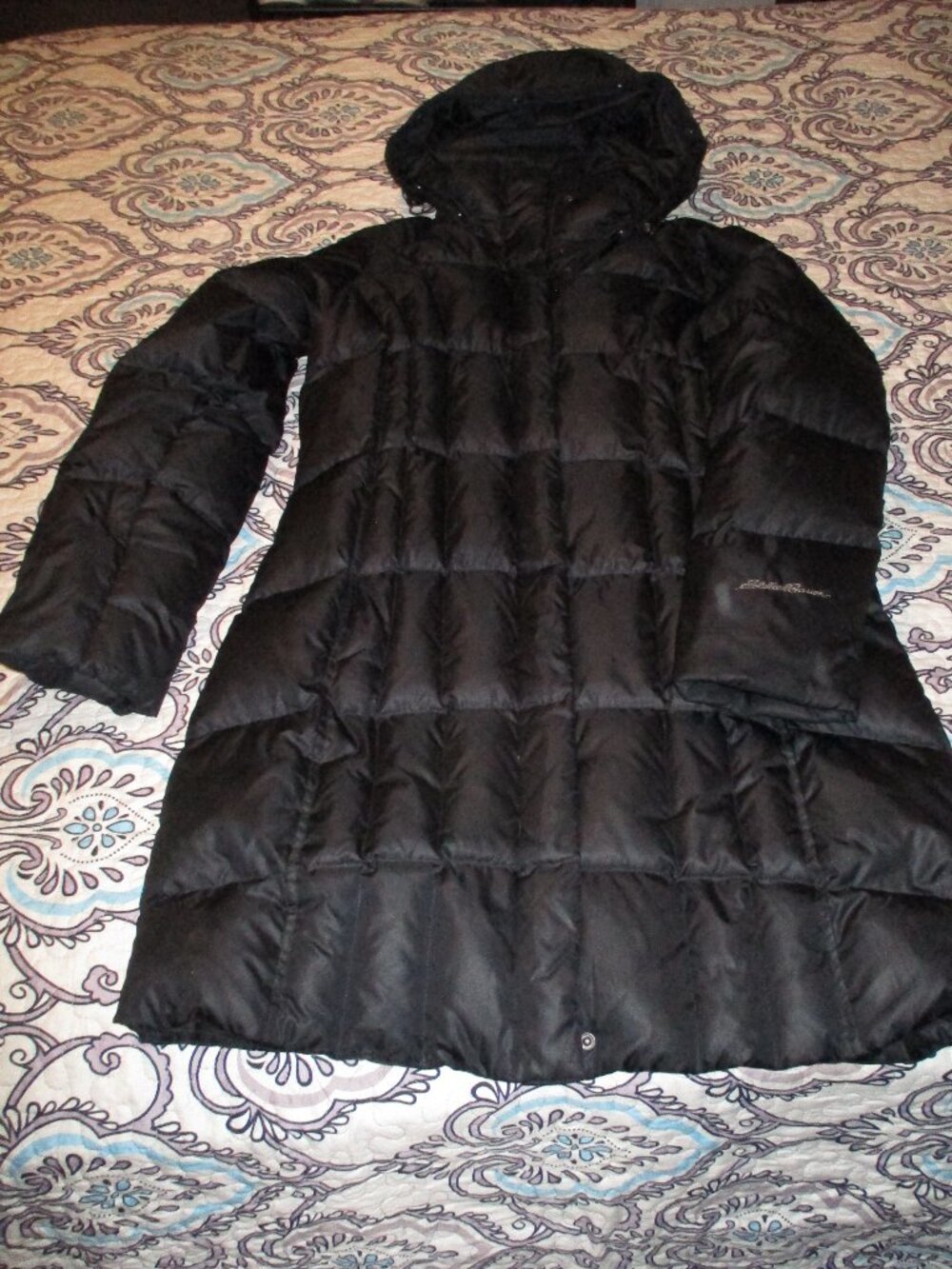 Eddie Bauer Long Parka Trench Down Coat Size TL